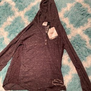 Womens Harley Davison hooded top.